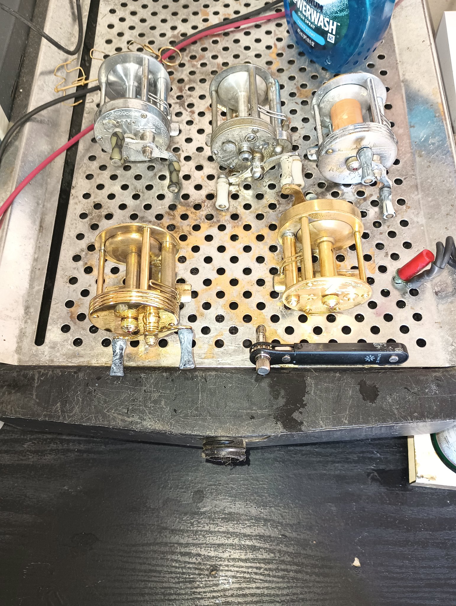 ChromeKarats gold plating work — Gold Fishing Reels — Before & After
